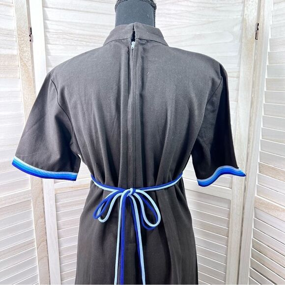 Vintage Embroidered Kaftan Caftan Maxi House Dress Large - Picture 10 of 11